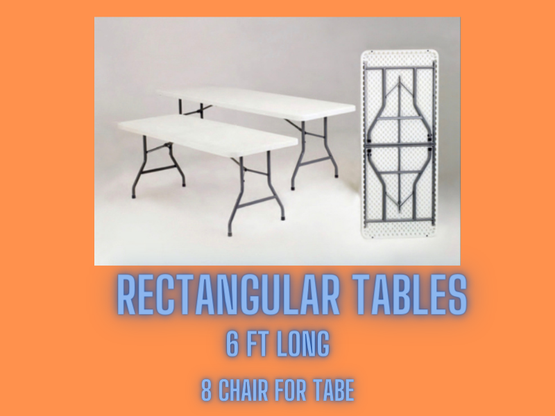 RECTANGULAR TABLES FOR RENT